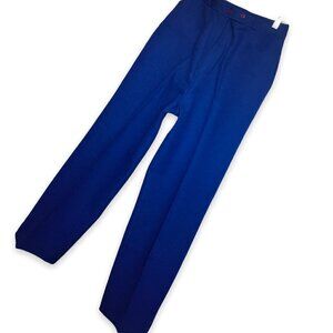 Loubella Extendables Vintage Pants Wide Leg Polyester Women's Sz10/11 Royal Blue